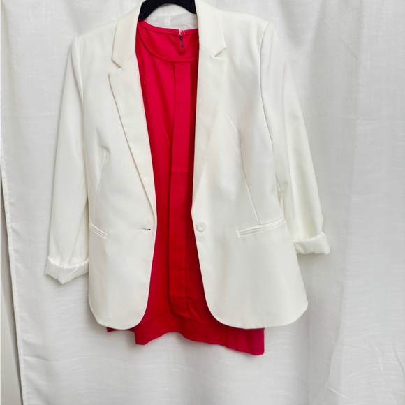 stradivarius White Blazer ✨ Two-Piece Power Pop Set – Size Large ✨ - Picture 4 of 16